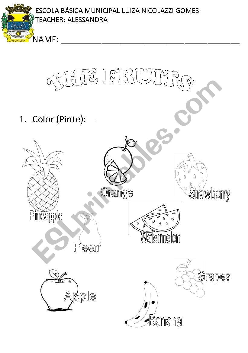 The Fruits worksheet