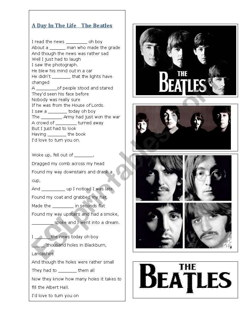 The Beatles A Day in the Life gap fill