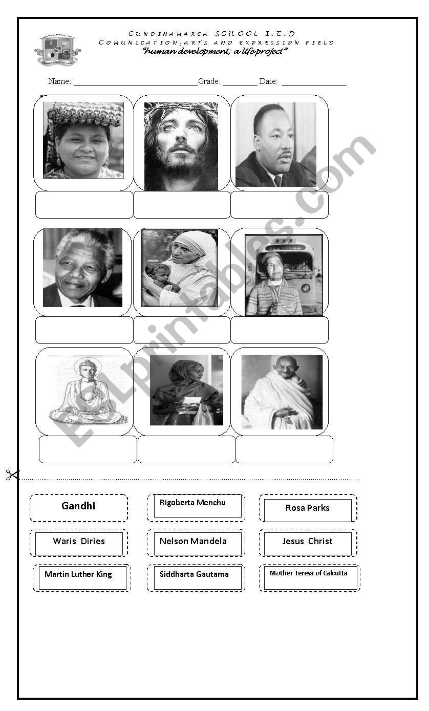 peacemakers biography  worksheet