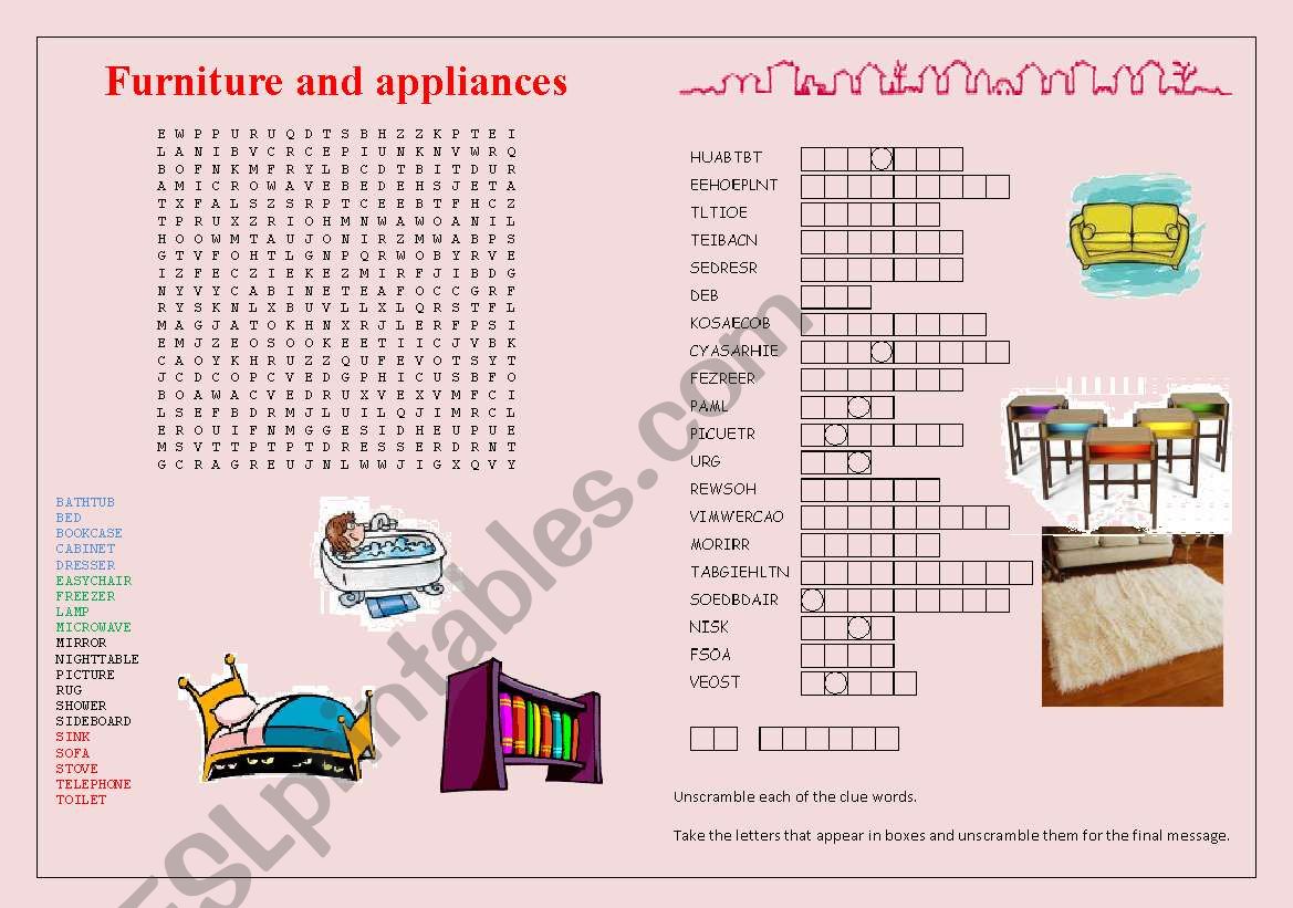 Furniture and Appliances Double Activity