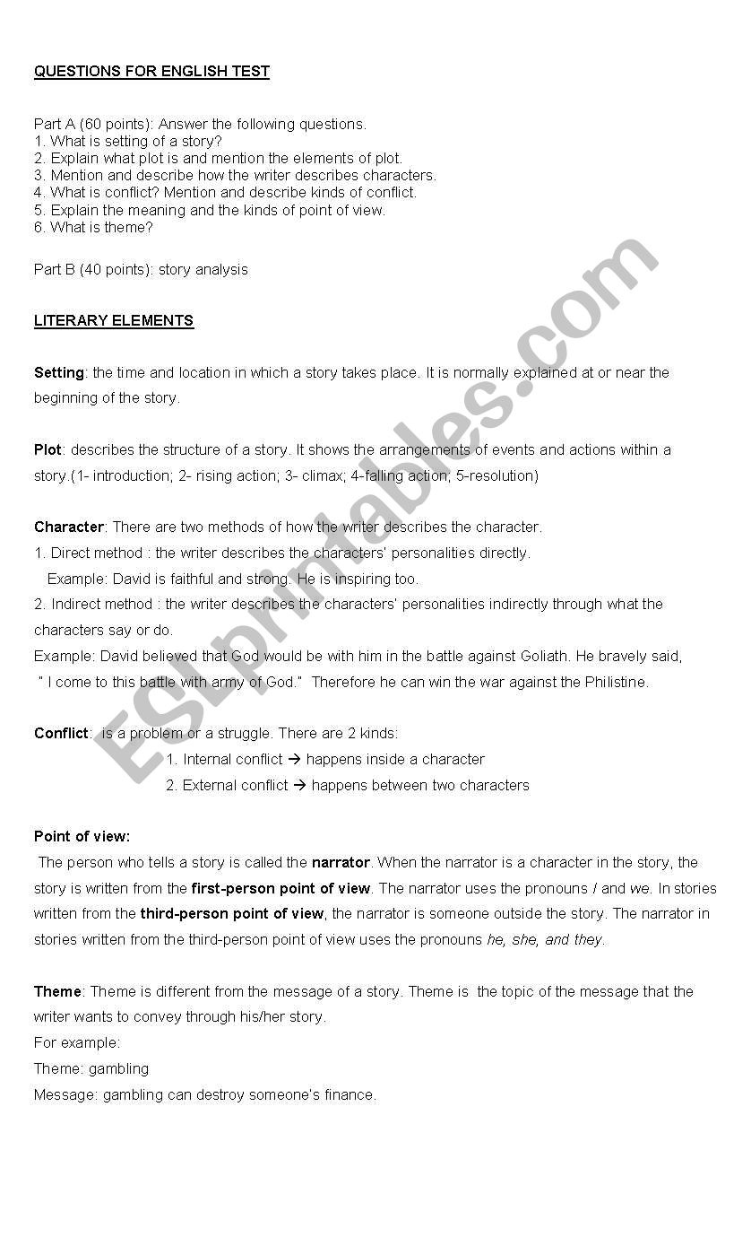 The Woodcutter Wisdom Part 1 worksheet