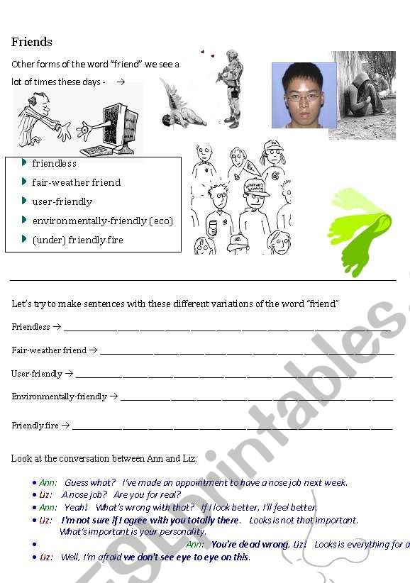 Friends worksheet