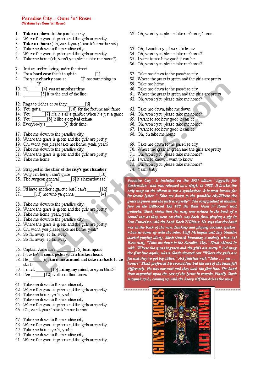 Paradise City - Guns Â´nÂ´ Roses