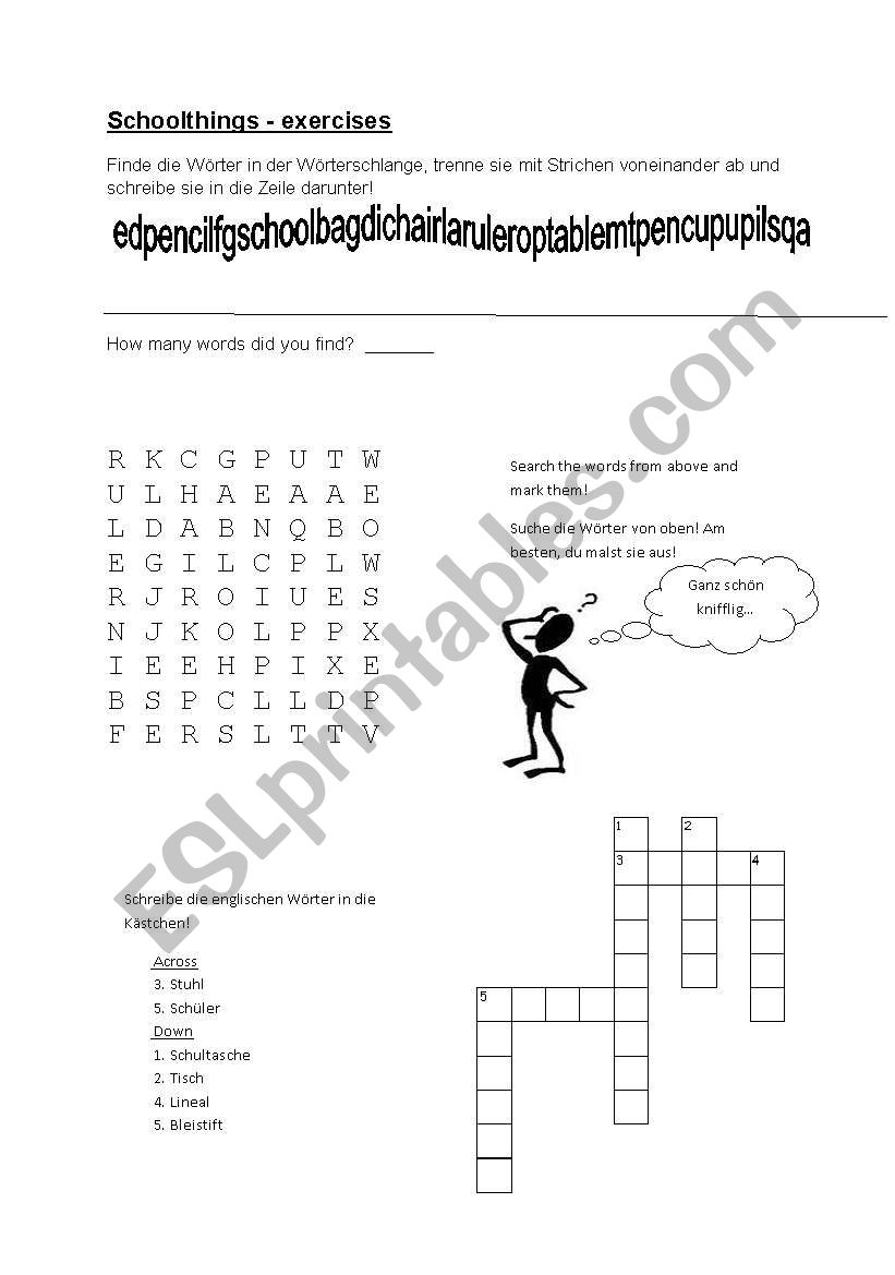 schoolthings worksheet