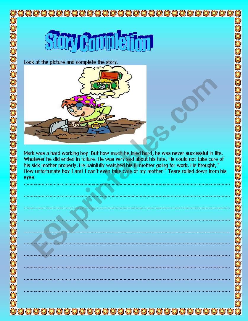 Story Completion worksheet