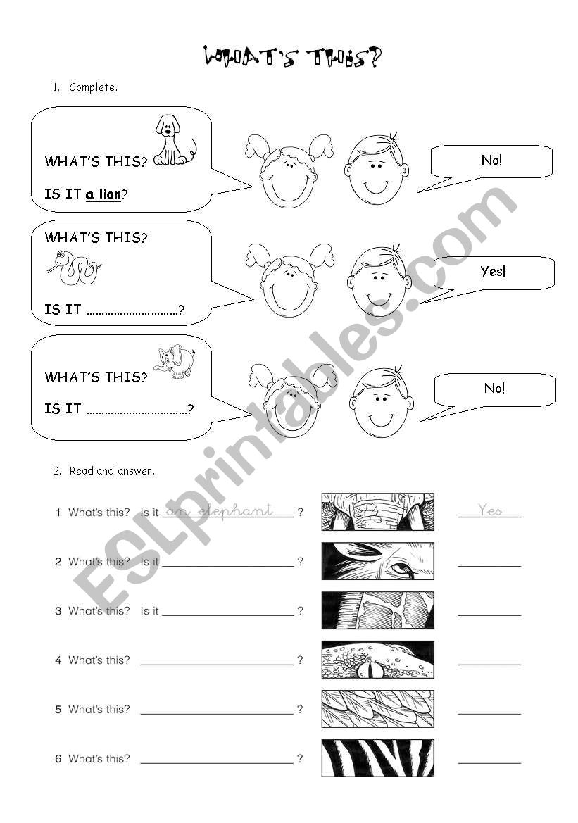 WHATS THIS? worksheet