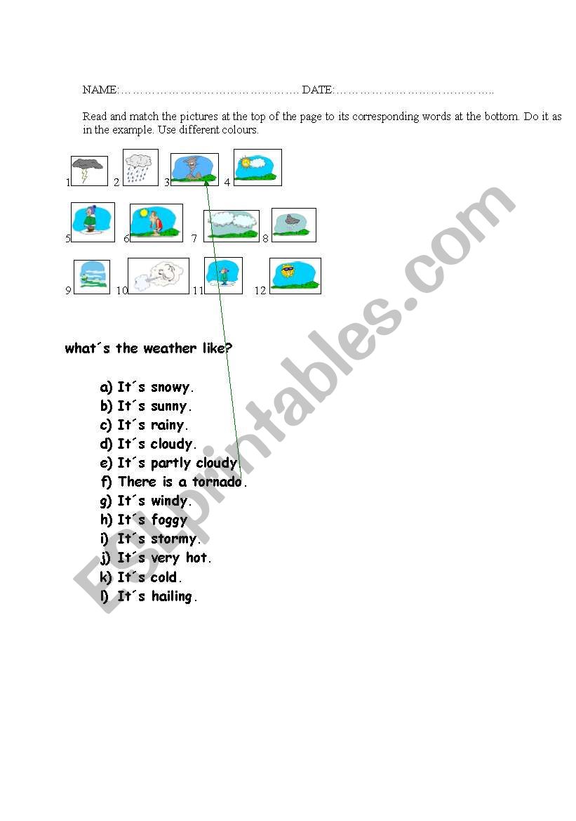 weather activities worksheet