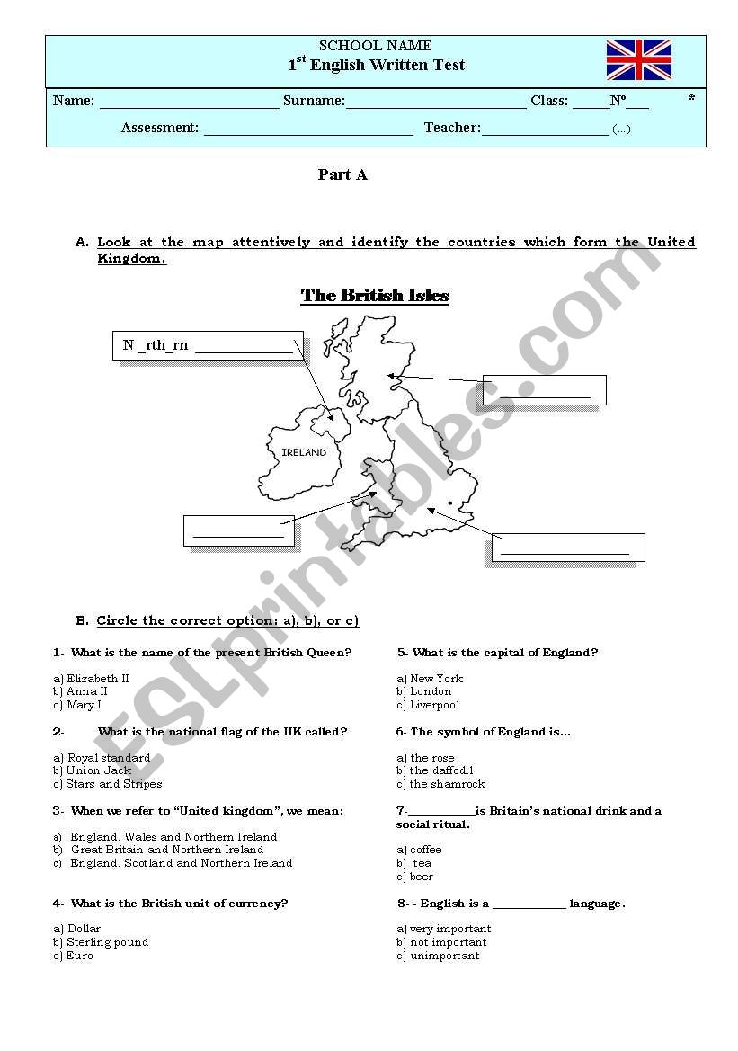 test for almost beginners worksheet