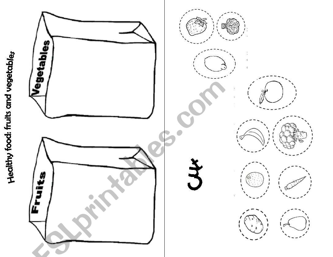 Fruits and vegetables worksheet