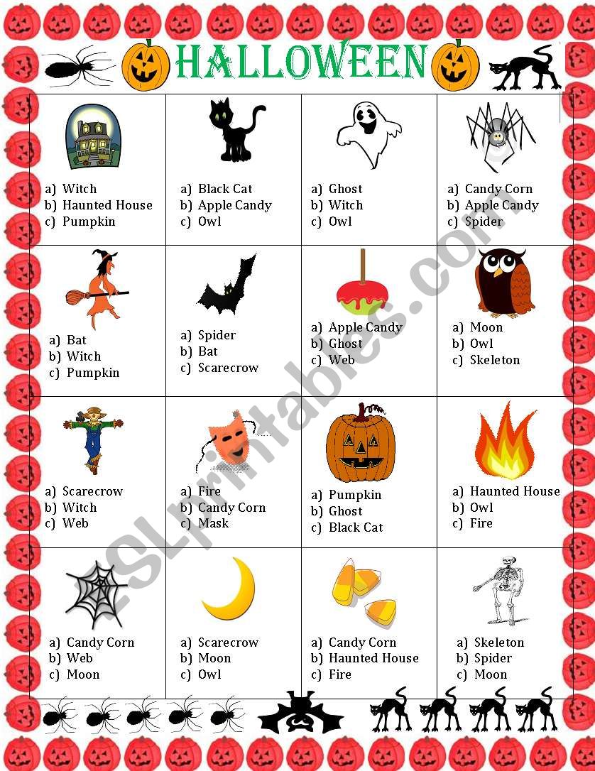 Halloween Vocabulary worksheet