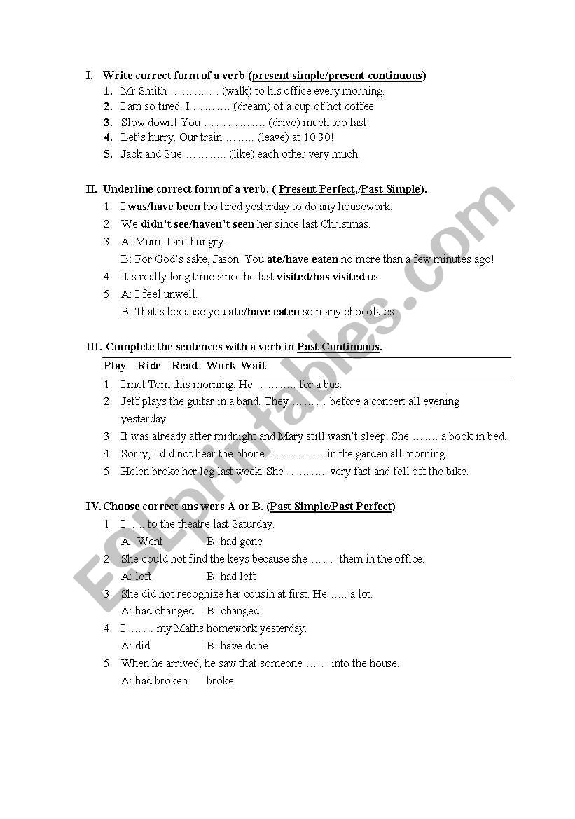 GRAMMAR TEST - all tenses, conditionals,passive voice, reported speech, modals