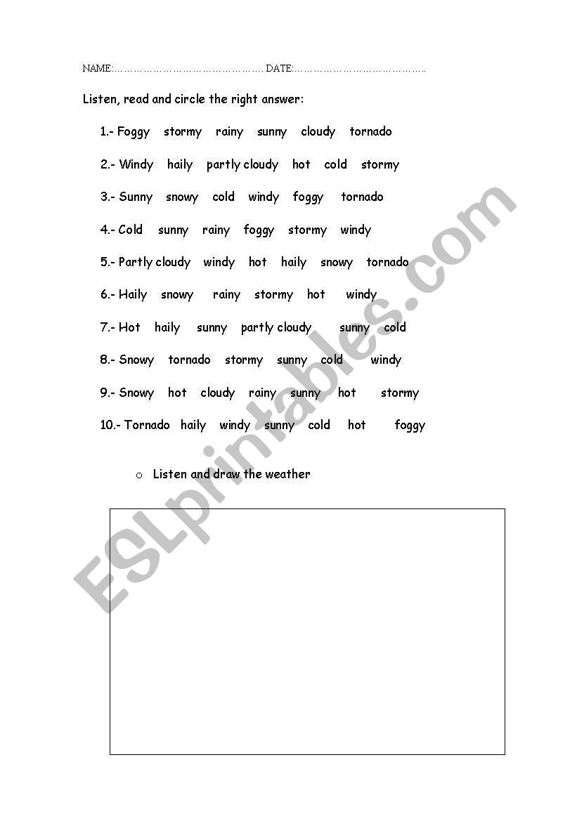 weather activities part 6 worksheet