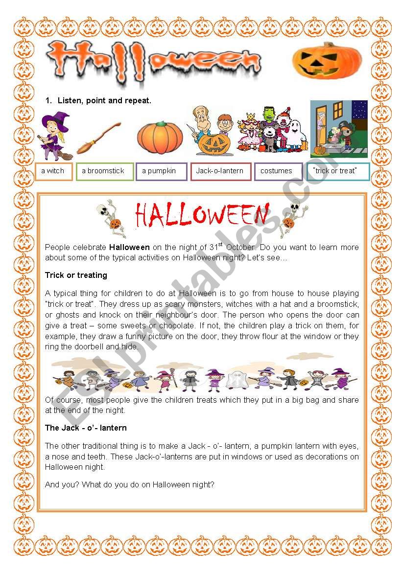 HALLOWEEN worksheet