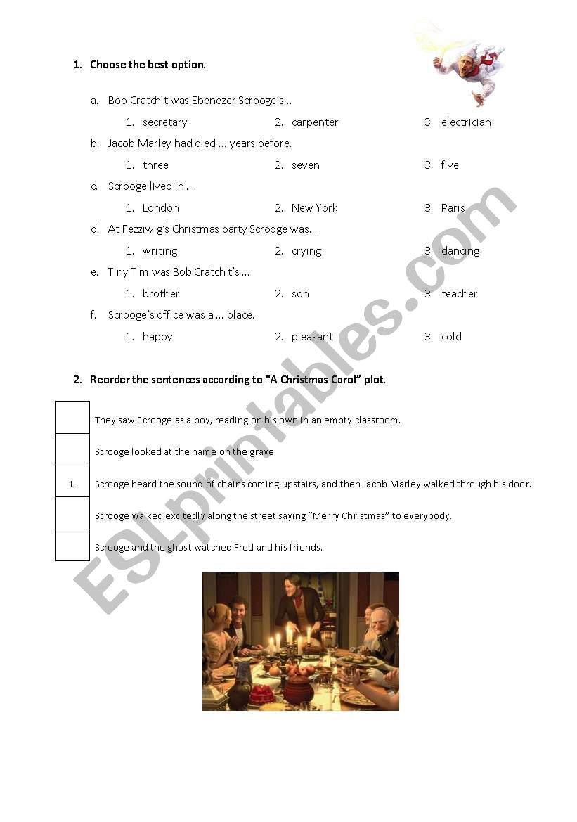 A Christmas Carol worksheet