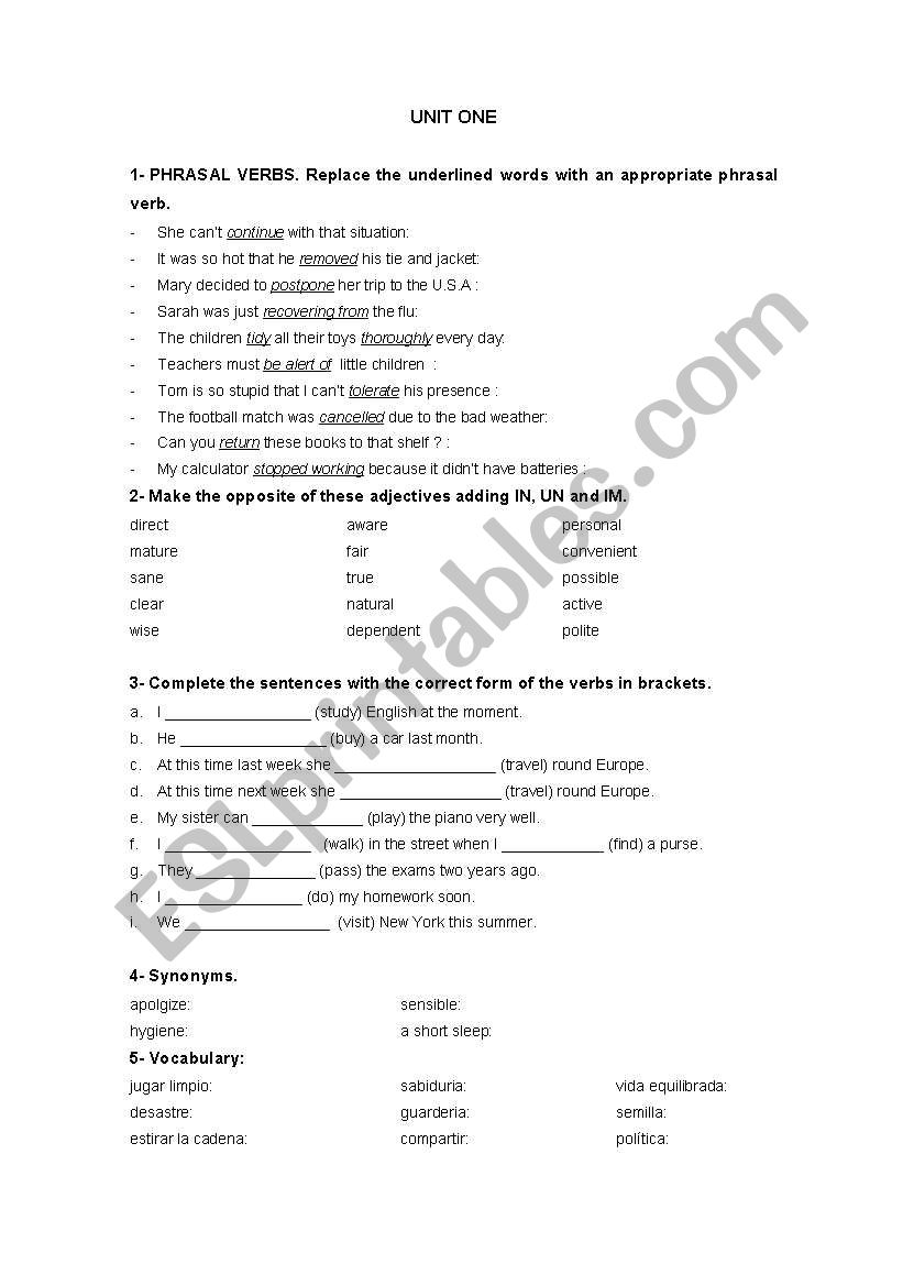 Tense review with passive tenses, reported speech, adjectives