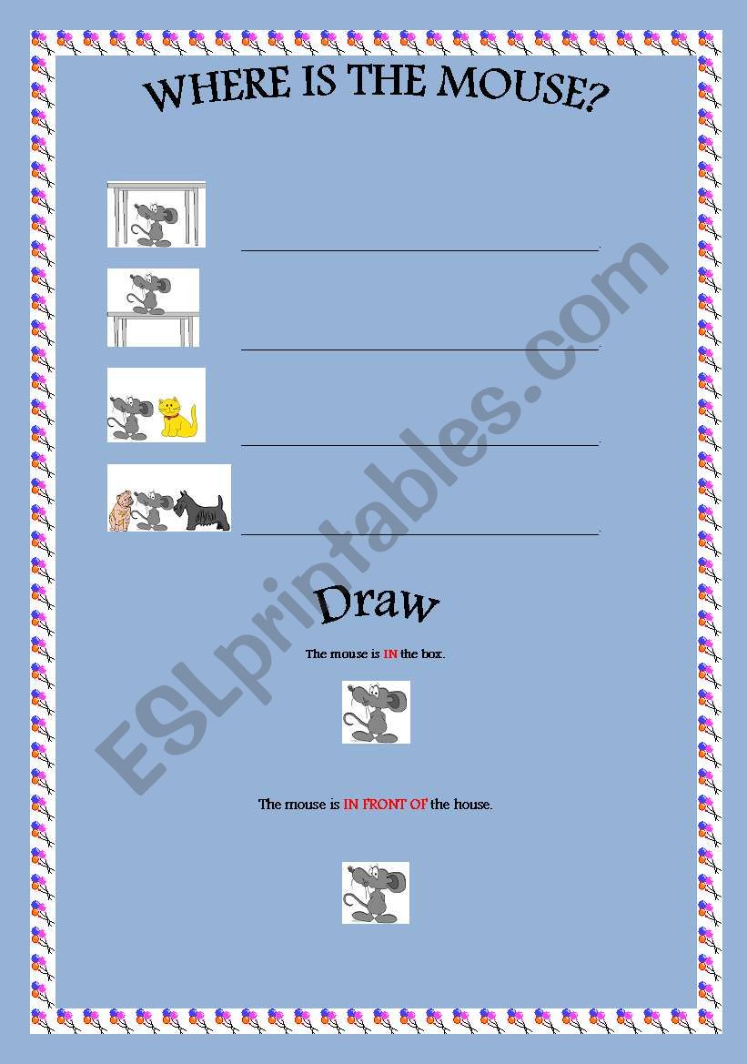 PREPOSITIONS  worksheet