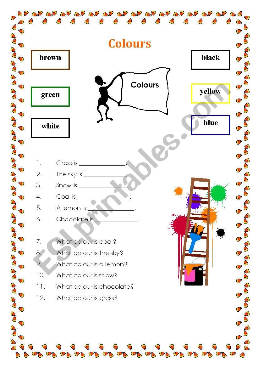 Colours worksheet