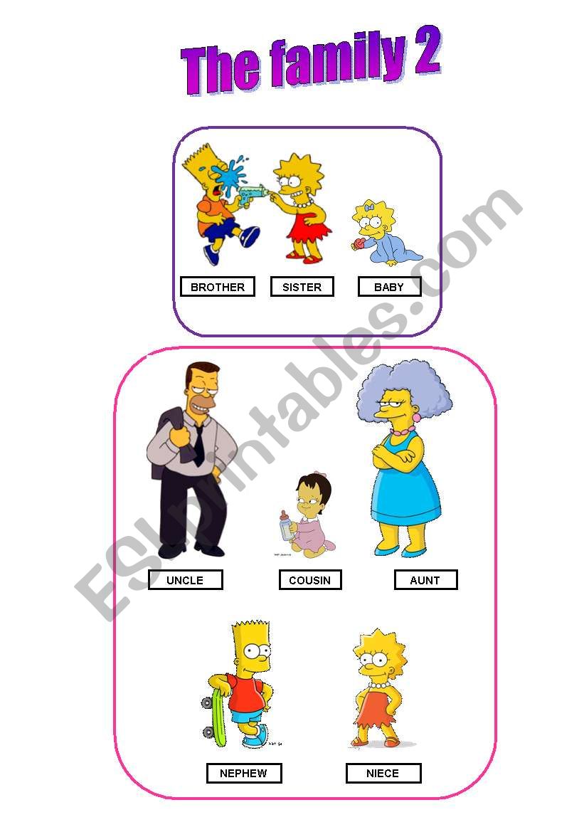 The family 2/2 worksheet