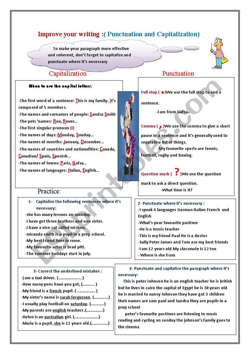 Improve your writing worksheet