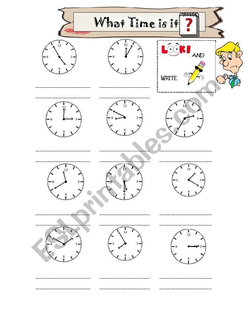 TELLING THE TIME worksheet