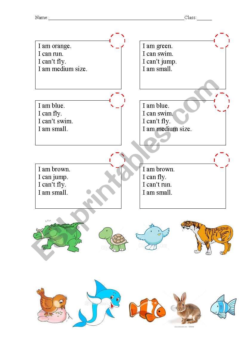 RIDDLES about ANIMALS worksheet