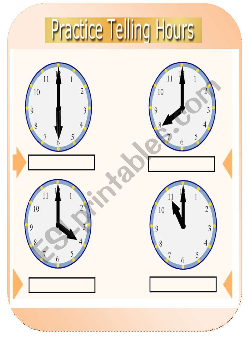 clock worksheet