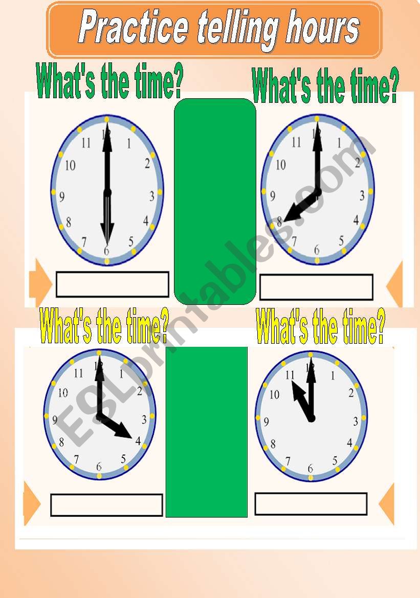 Telling time worksheet