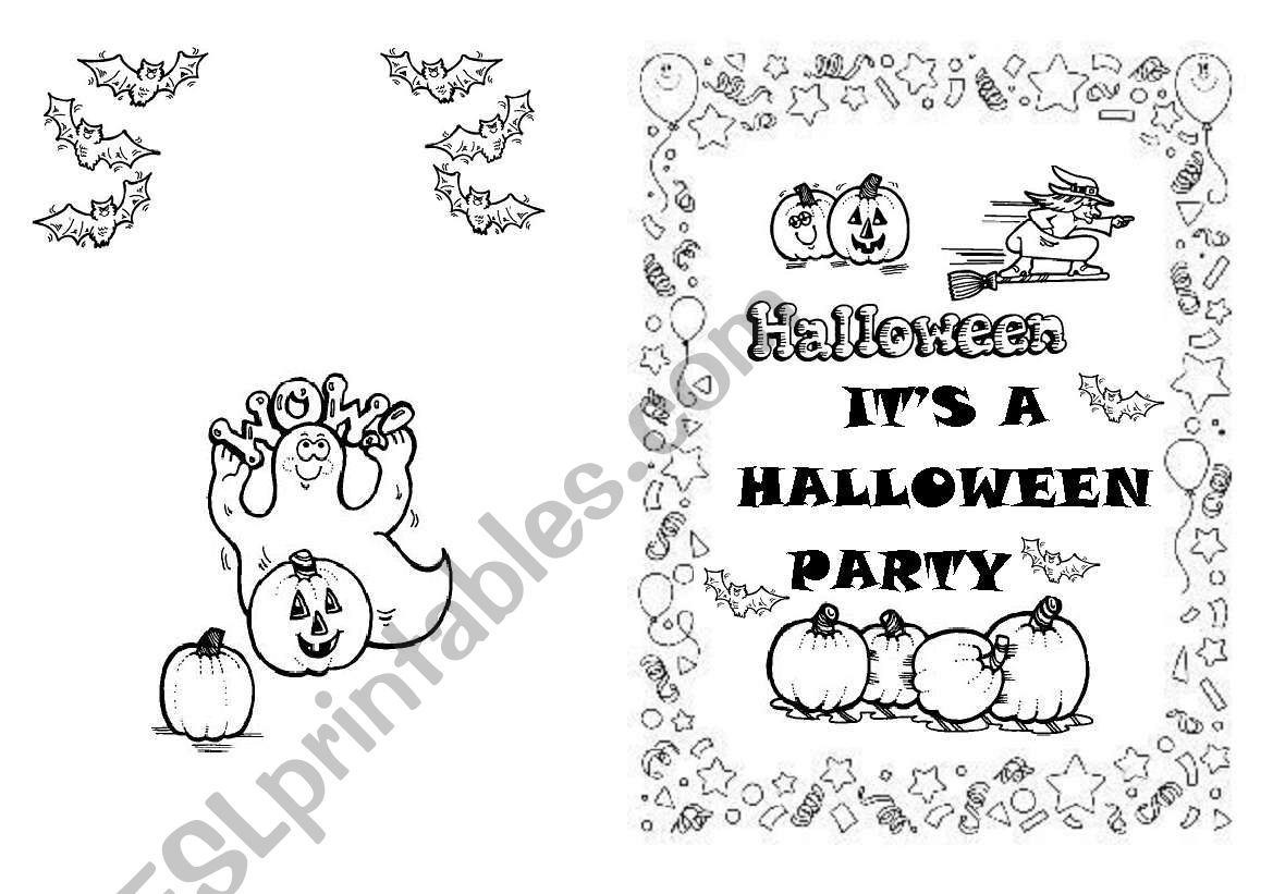 Halloween Invitation worksheet