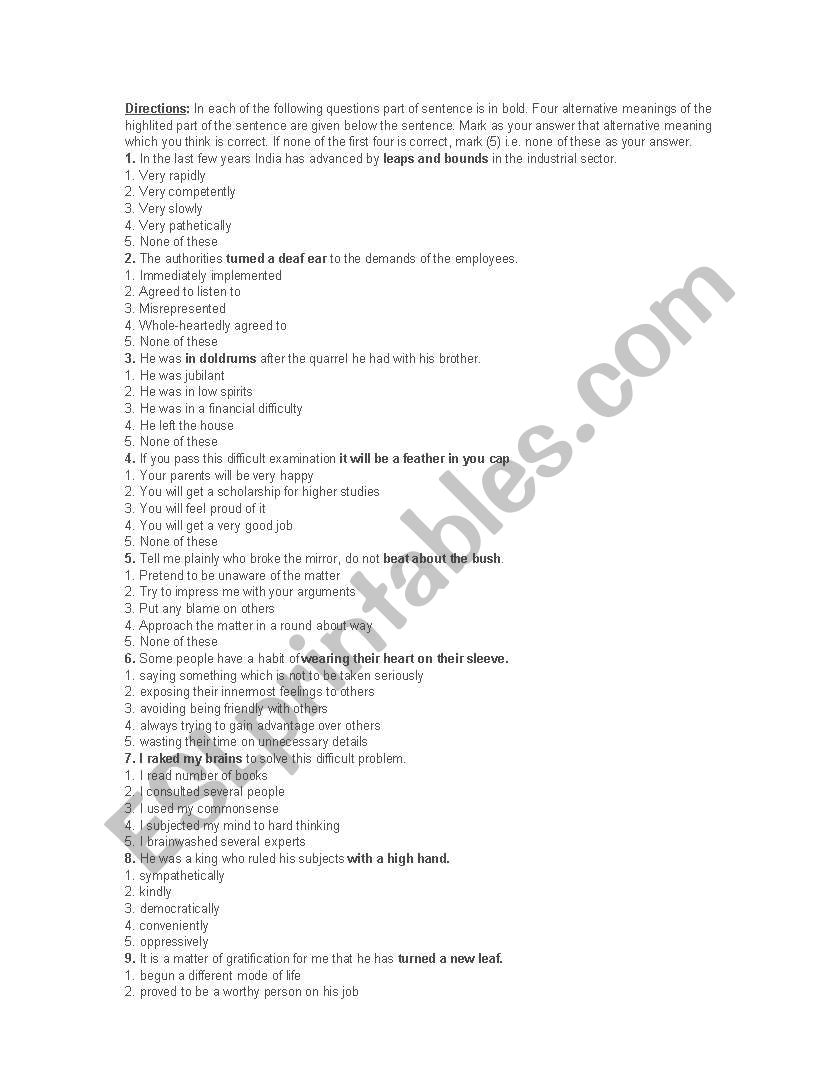 english worksheet