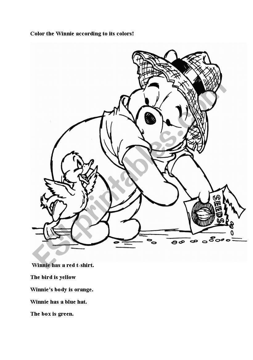 color the Winnie :) worksheet