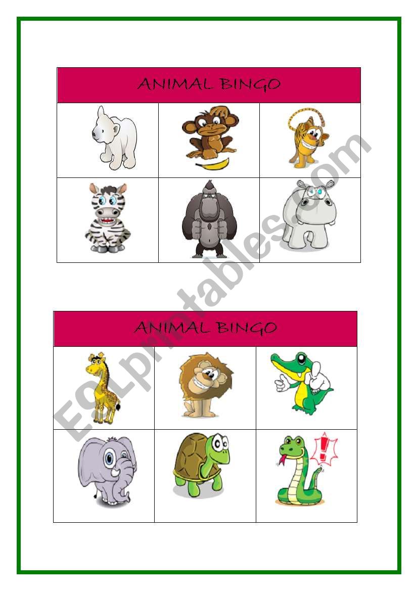 Bingo  worksheet