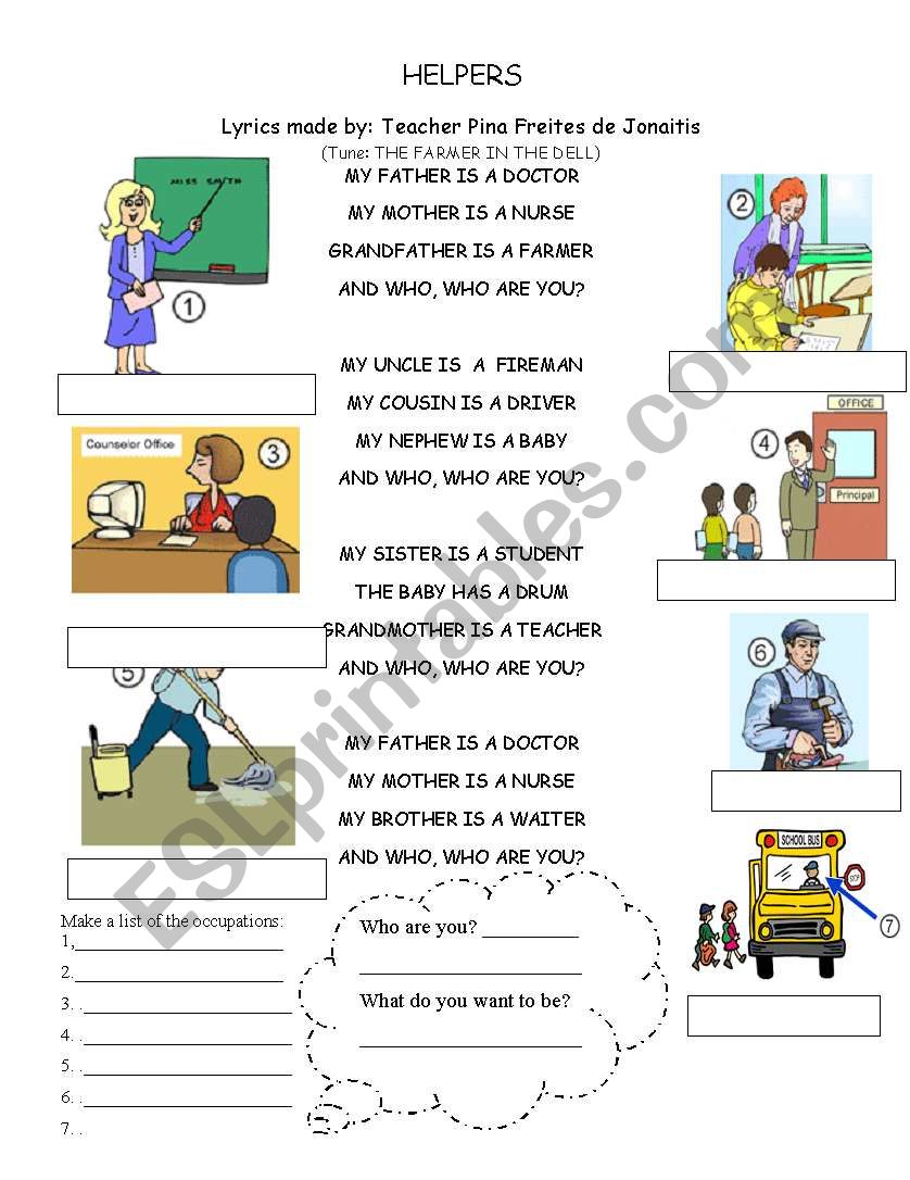 Helpers! worksheet