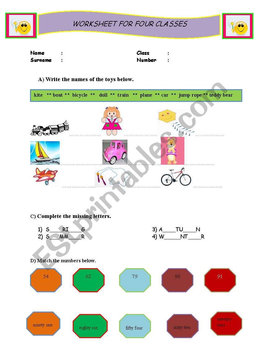 worksheet for 4th grades worksheet