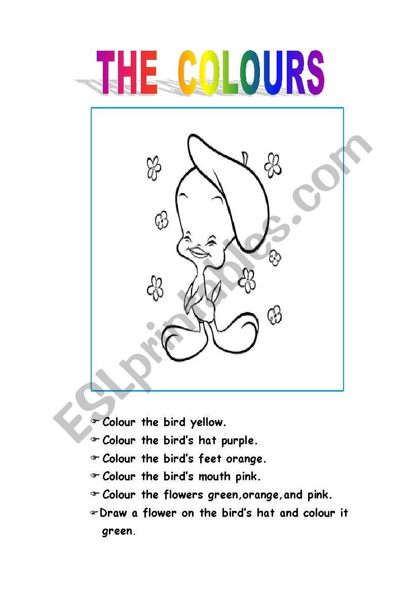 THE COLOURS worksheet