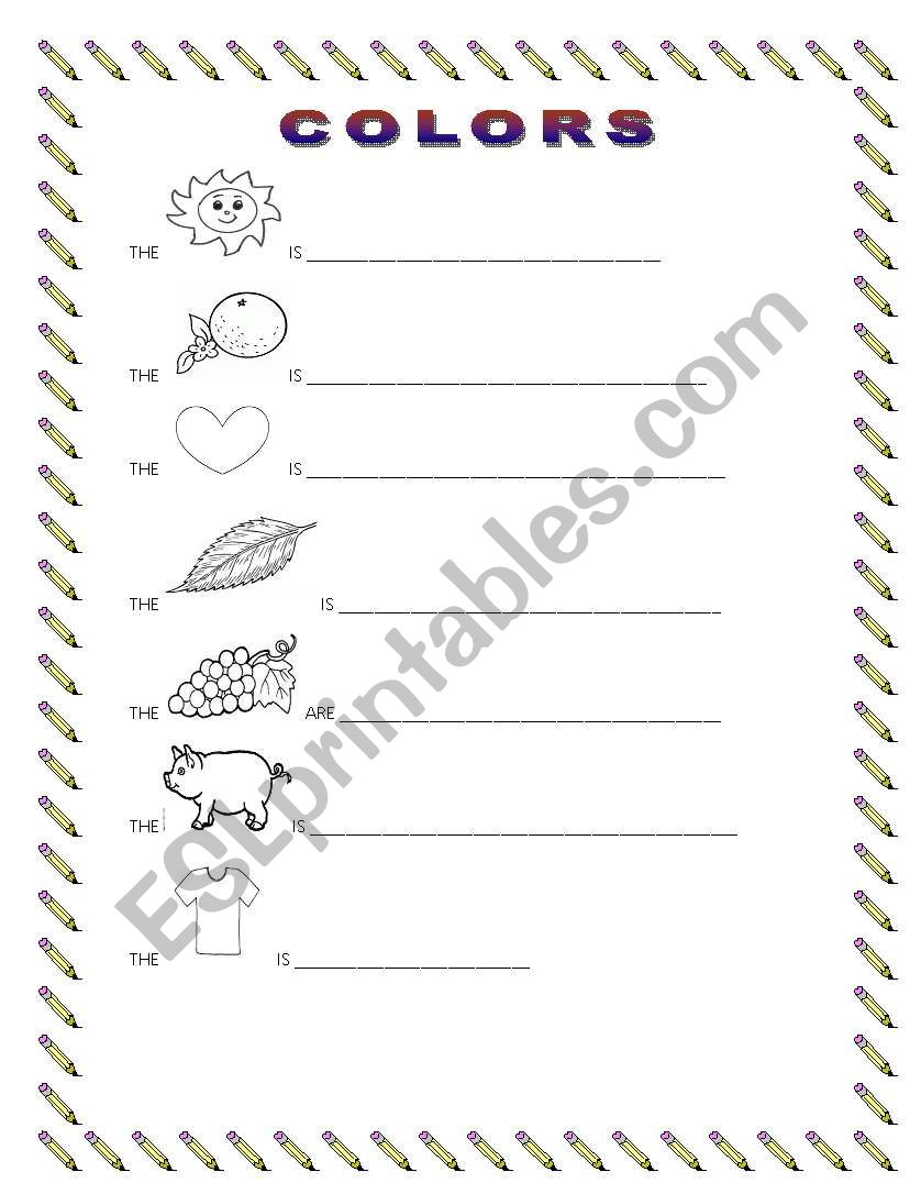 colors worksheet