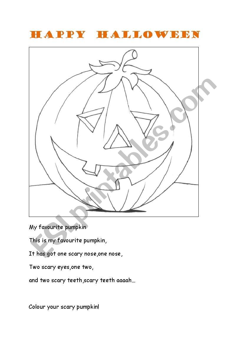 Happy Halloween worksheet