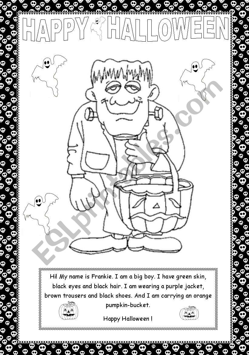 Halloween 2011 - Read and color *editable*