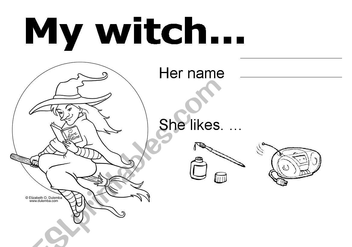 My witch worksheet