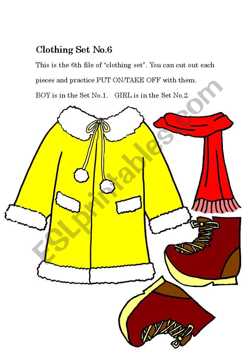 Clothing Set No. 6 worksheet