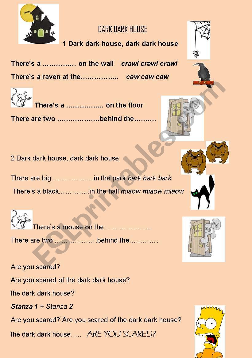 halloween song worksheet