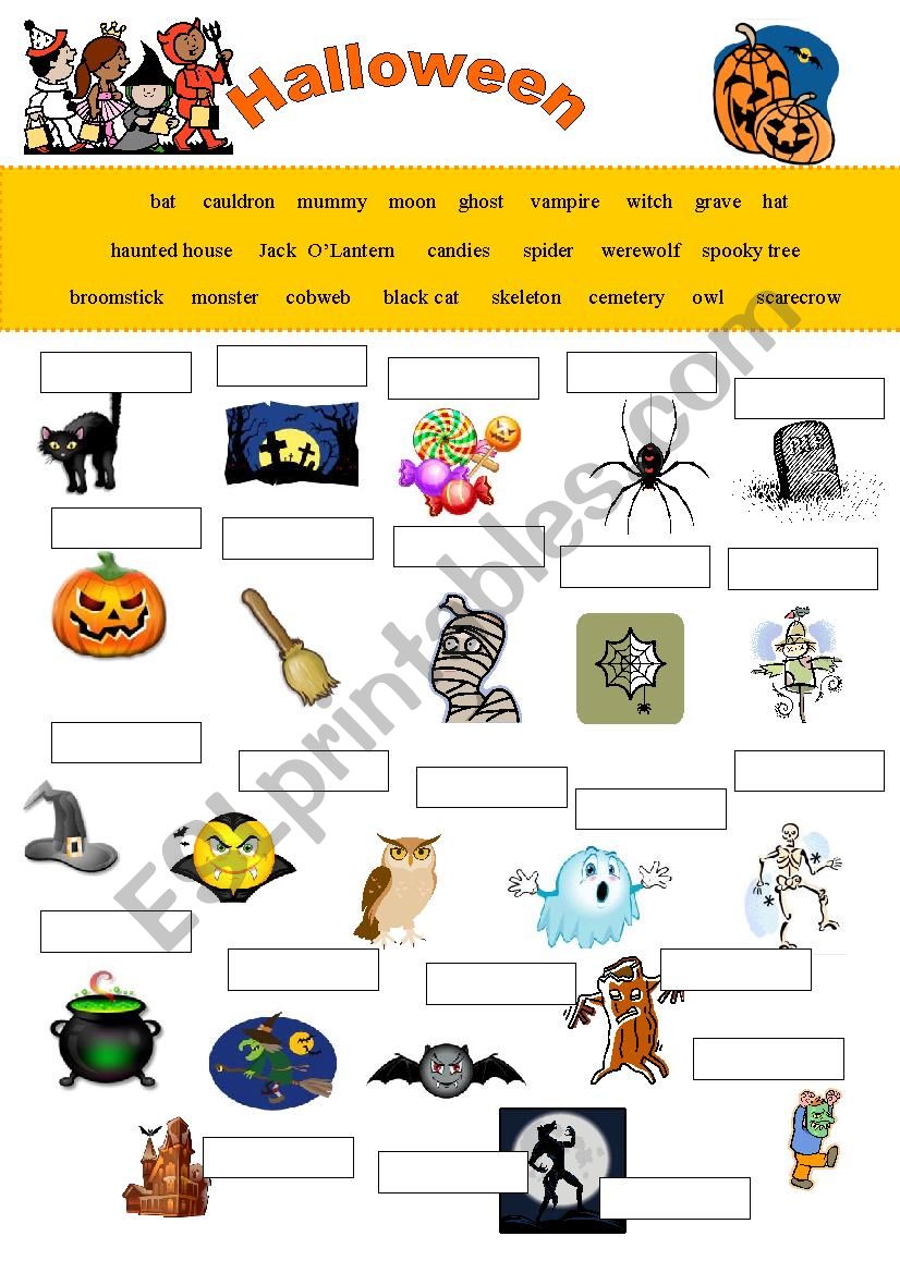 Halloween worksheet