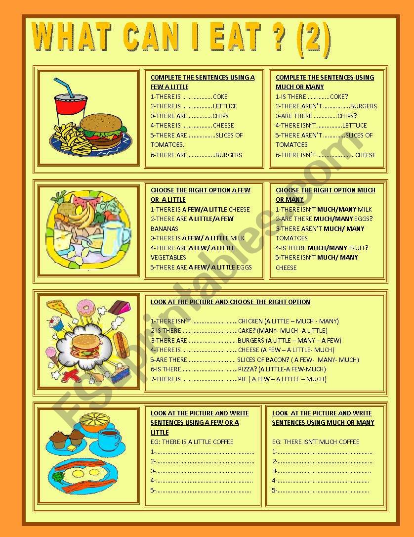 WHAT CAN I EAT ? (2) worksheet