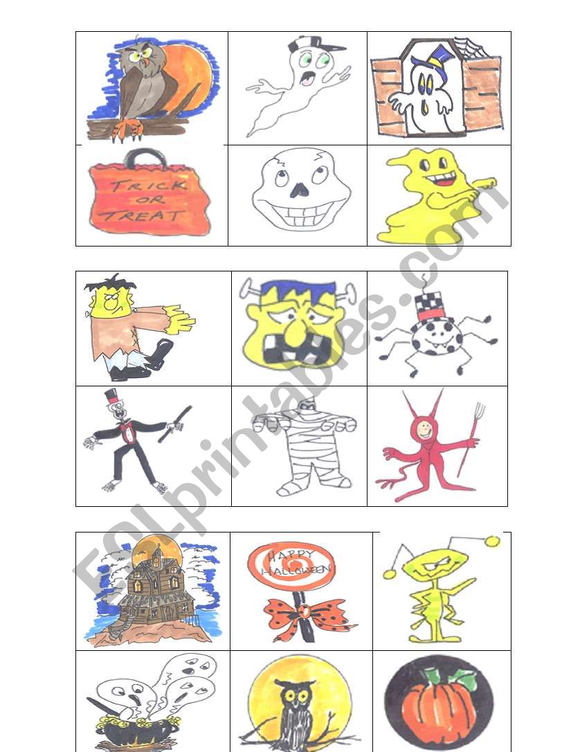 HALLOWEEN BINGO worksheet