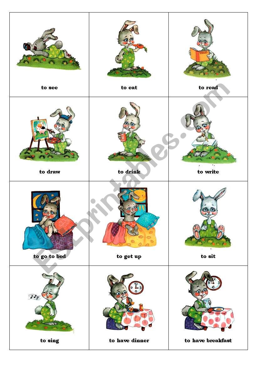 Action Verbs Part I worksheet