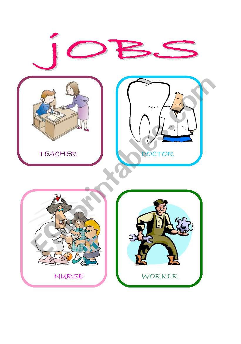 JOBS FLASHCARDS worksheet