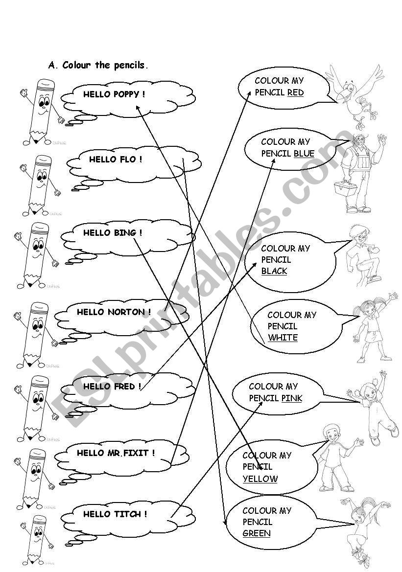 colours worksheet