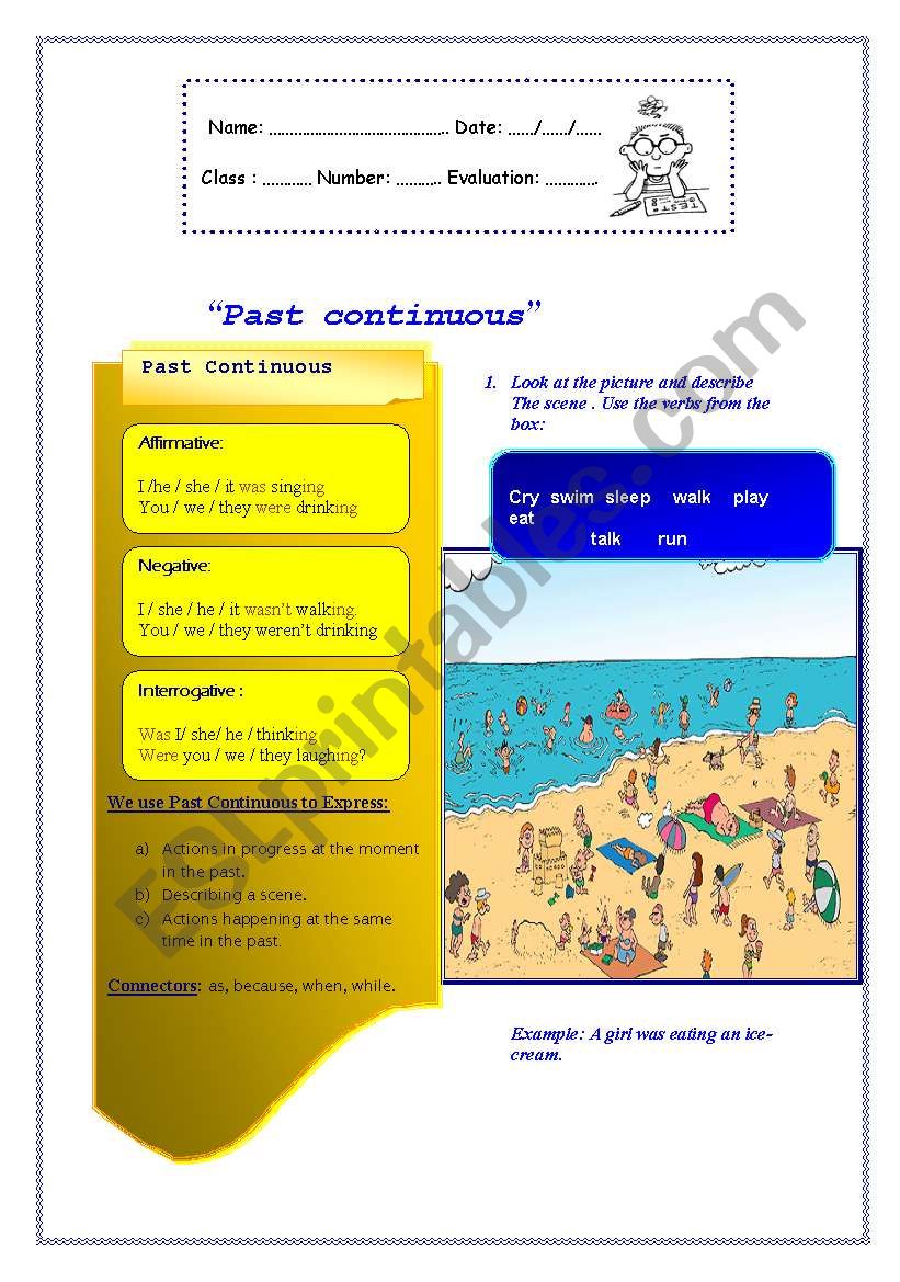 “Past continuous”  worksheet