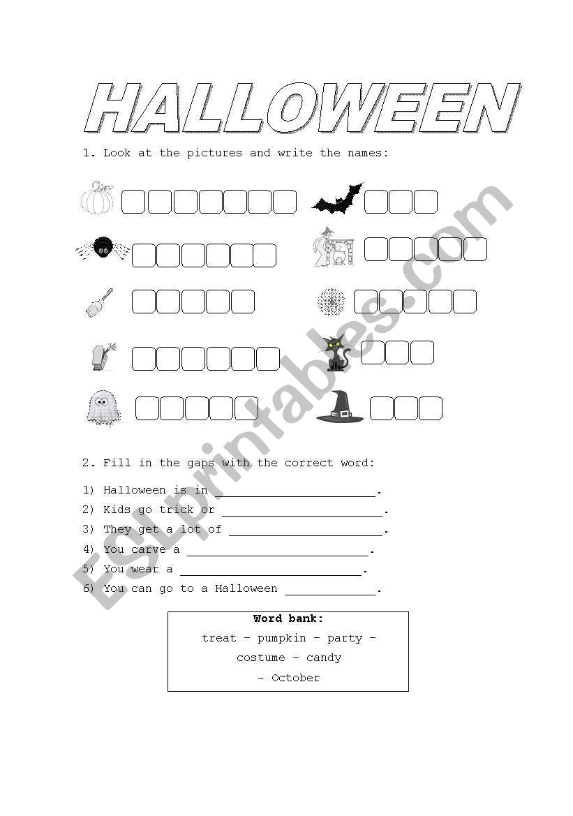 Halloween! worksheet