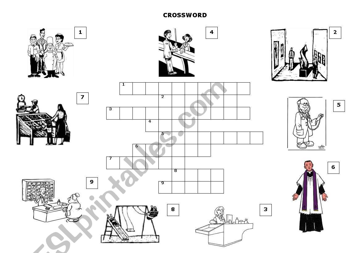 CrosswordPlaces worksheet