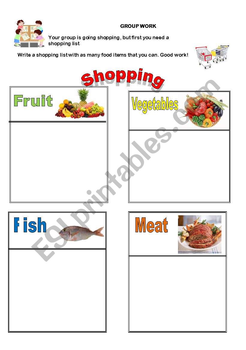 Food worksheet